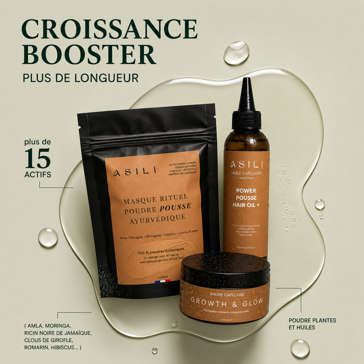 Routine Pousse Cheveux Crépus 3 Mois – Cure Ayurvédique Complète | Asilì