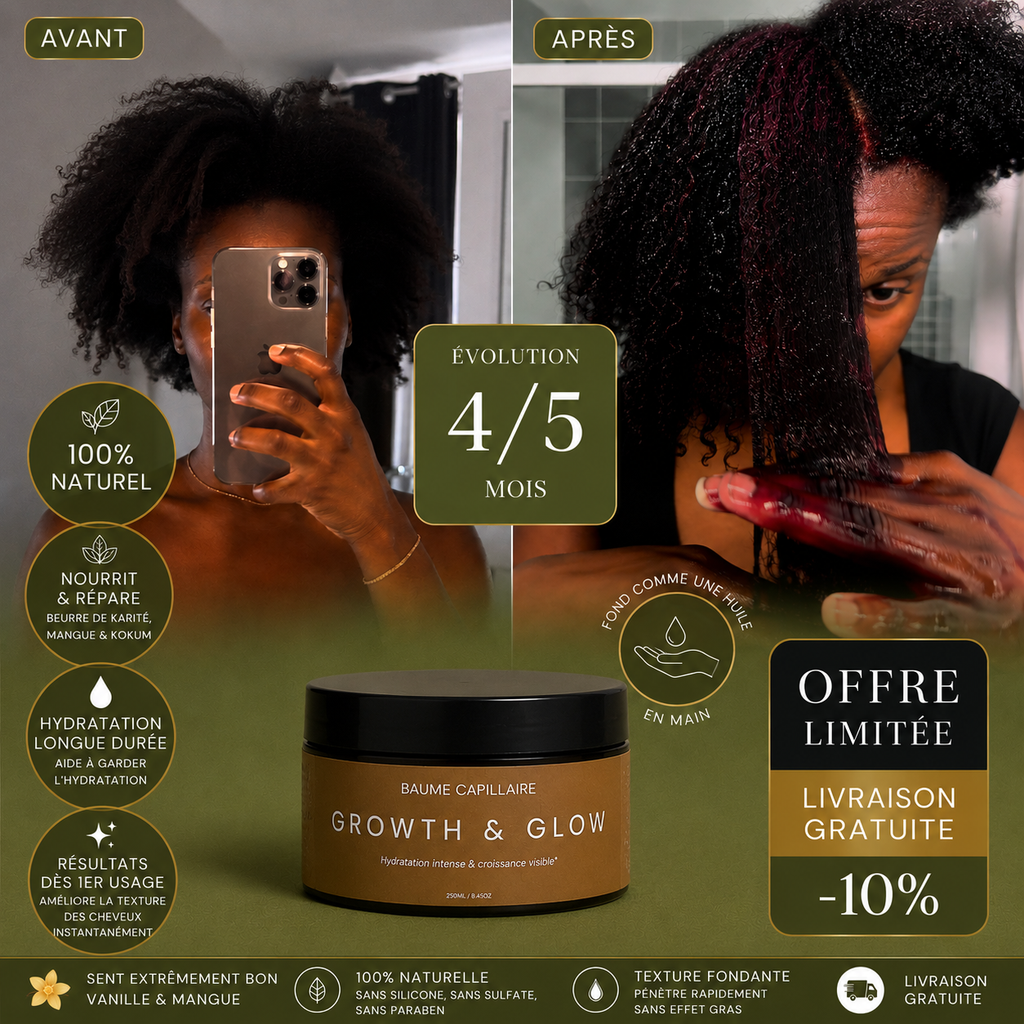 Baume Hydratant Cheveux Crépus & Bouclés – Soin Scellant Pousse | Asilì